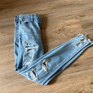 AE Next Level High Rise Ripped Jeans Jeggings